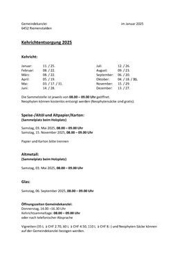 Kehrichtentsorgung_2025 Abfallmerkblatt 2025